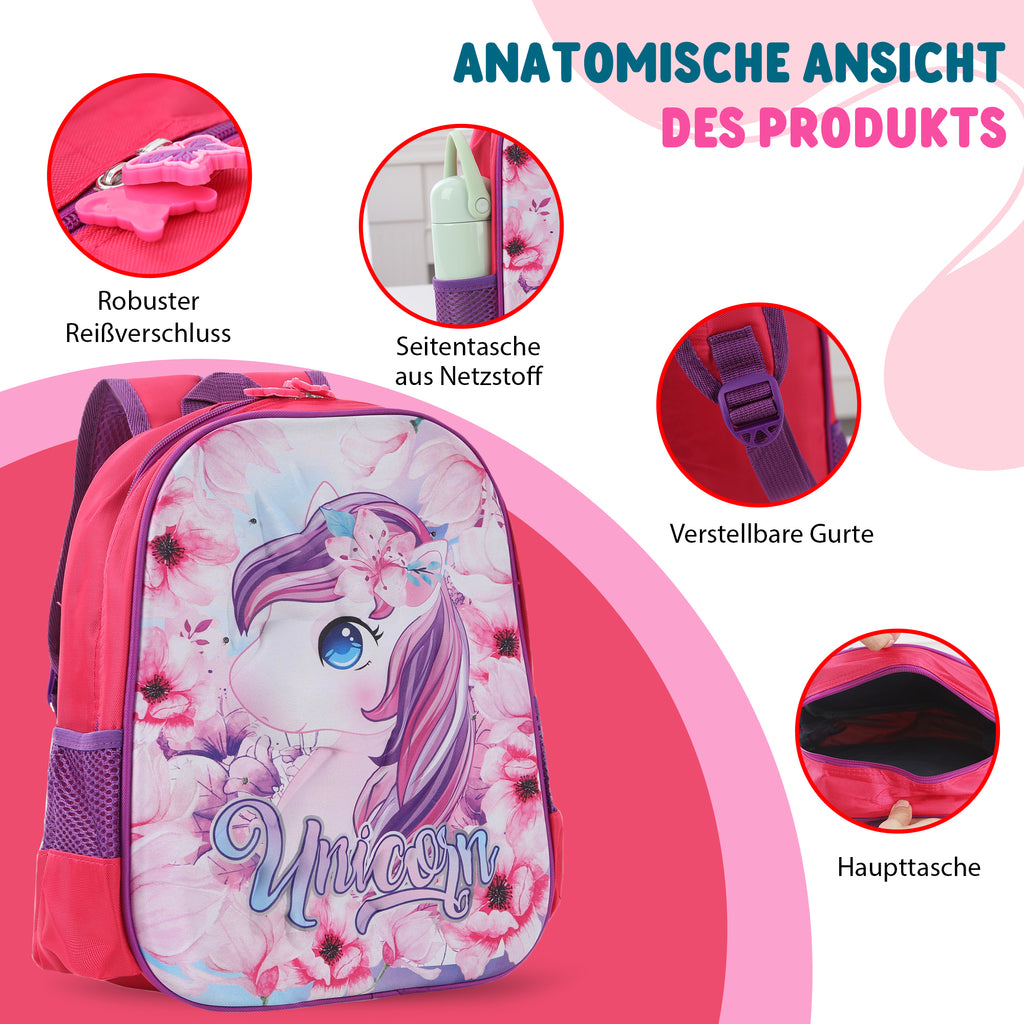 Schulrucksack Kinder Jungen mit LED Rucksack - kleine Kinder LeichtesSchulranzen