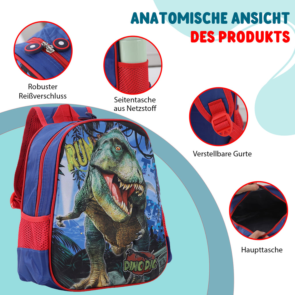 Schulrucksack Kinder Jungen mit LED Rucksack - kleine Kinder LeichtesSchulranzen
