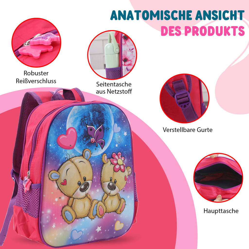 Schulrucksack Kinder Jungen mit LED Rucksack - kleine Kinder LeichtesSchulranzen