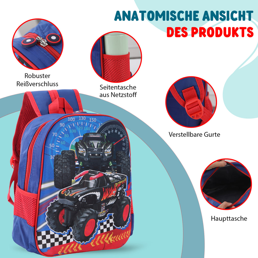 Schulrucksack Kinder Jungen mit LED Rucksack - kleine Kinder LeichtesSchulranzen