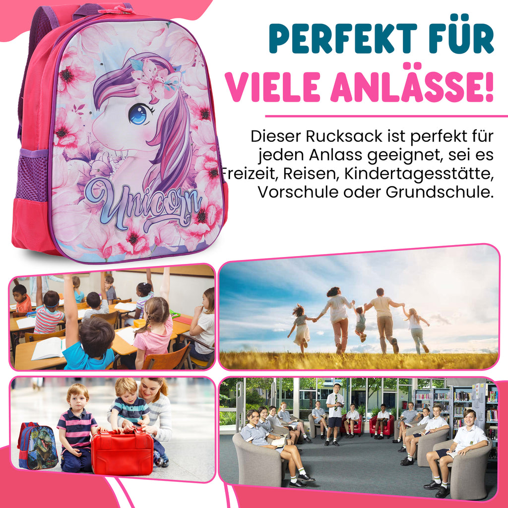 Schulrucksack Kinder Jungen mit LED Rucksack - kleine Kinder LeichtesSchulranzen