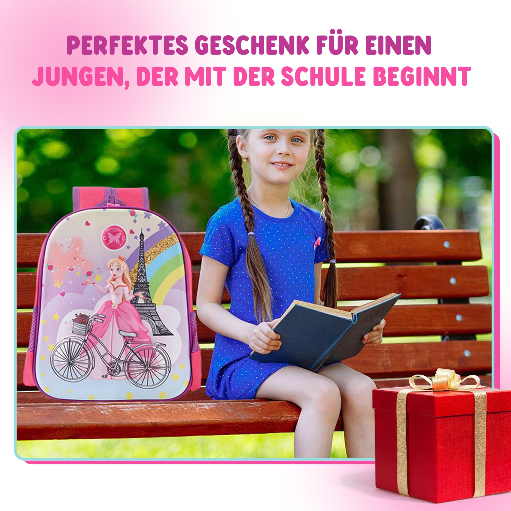 Schulrucksack Kinder Jungen mit LED Rucksack - kleine Kinder LeichtesSchulranzen