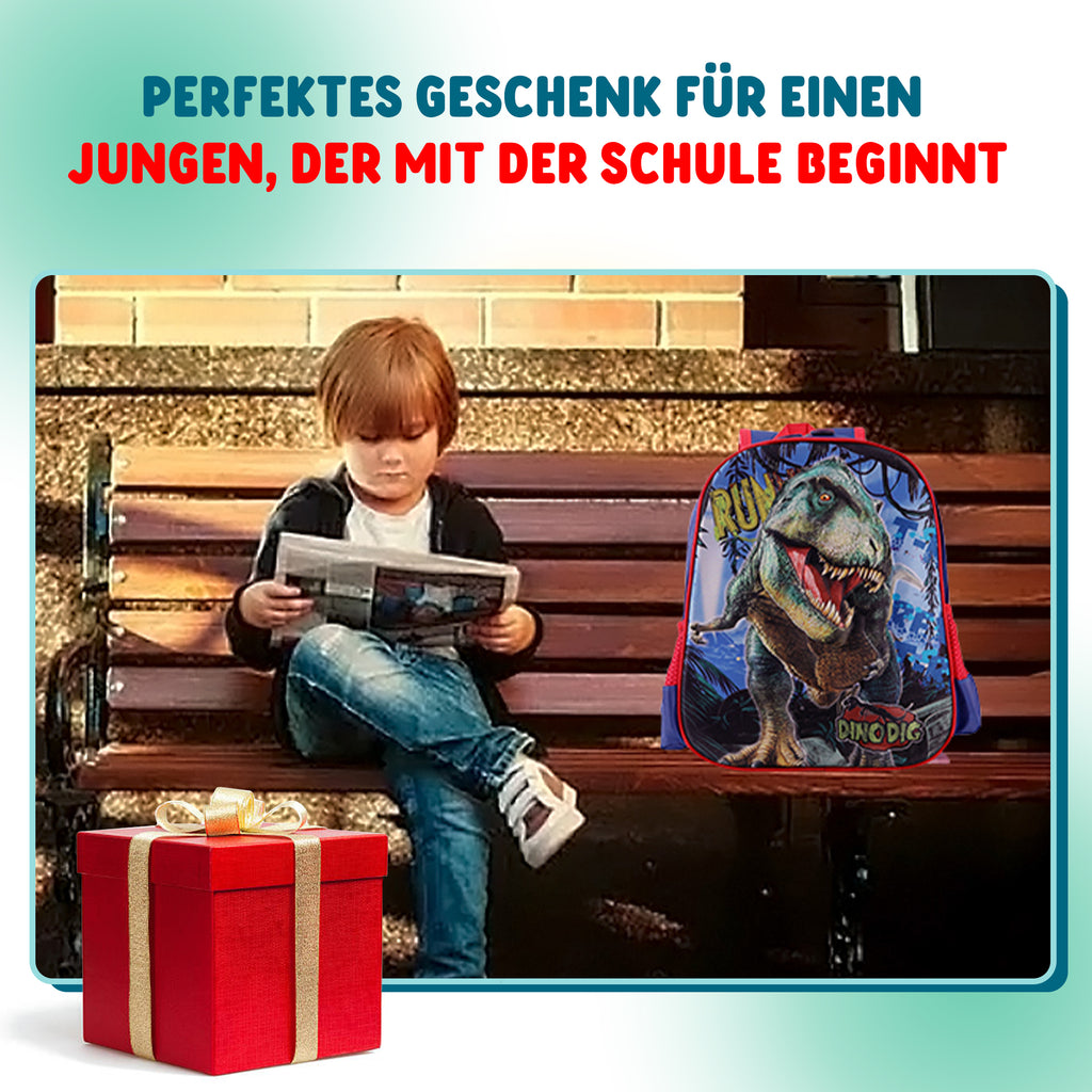 Schulrucksack Kinder Jungen mit LED Rucksack - kleine Kinder LeichtesSchulranzen