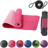 Premium Yogamatte Rutschfest 183x61 cm - Ökologische Sportmatte für Pilates & Yoga - Inkl. Tragegurt und Tasche - Ideal für Fitness & Gymnastik - Reise - Freundlich - Airex - kompatibel - Europebazar