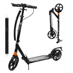 Trettroller Höhenverstellba für Erwachsene, Doppel Federung Klappbar Cityroller - Europebazar