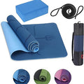 Yogamatte Satz inklusive Yogablöcke - Rutschfeste Gepolsterte Trainingsmatte für Fitness Inklusive Yogagurt und Tasche - 2er Set YogaBlöcke Unterstützung für Pilates,Meditation,Erholung - Europebazar
