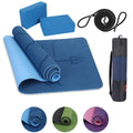 Yogamatte Satz inklusive Yogablöcke - Rutschfeste Gepolsterte Trainingsmatte für Fitness Inklusive Yogagurt und Tasche - 2er Set YogaBlöcke Unterstützung für Pilates,Meditation,Erholung - Europebazar